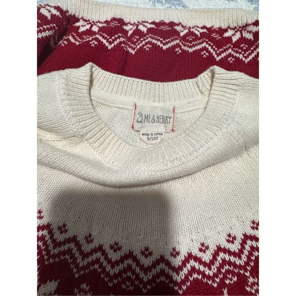 Me&Henry Red fairisle Igloo sweater 9/10 kids - Picture 3 of 5